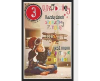 Birthday Card 3rd Birthday, Boy with plane, 13x20,5 cm